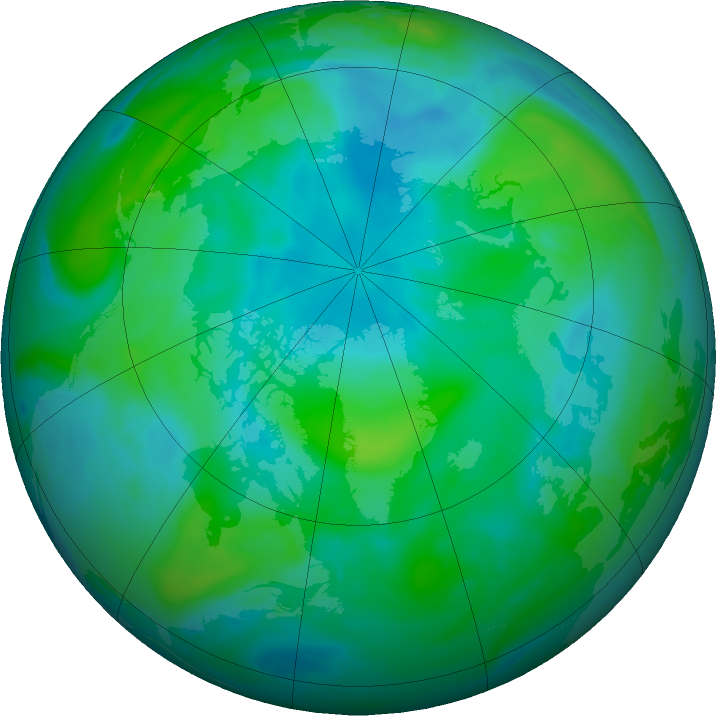 Arctic ozone map for 09 September 2021